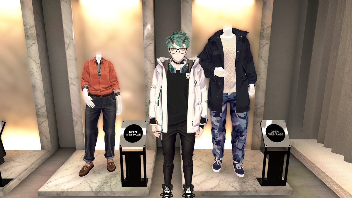 BEAMSさんのワールド「Tokyo Mood by BEAMS」に例のお洋服が飾られていました！嬉しみ👏

🌎 vrchat.com/home/world/wrl…

今ここではすごいクオリティのホラーイベントも開催中ですので、訪れた際には是非ちょっと店舗まで足を延ばしてみてくださいー！
試着もできたよ👕