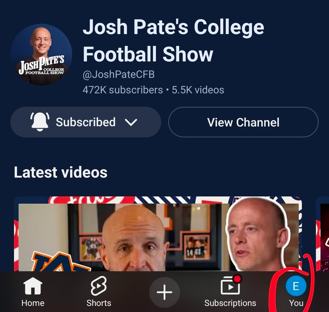 Nickyt398's tweet photo. @JoshPateCFB got tired of hearing you tell me to subscribe and not being able to do anything cuz my main account has been subscribed for years... Got you with my work, other work, other personal, and my dad's YouTube accounts AND confirmed that my roommate was subscribed https://t.co/cXWKpKUmuj