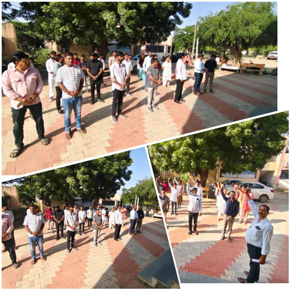 રાષ્ટ્રગીત વંદે માતરમ ની ૧૫૦ મી ઉજવણી  તથા સ્વદેશી શપથ તાલુકા આરોગ્ય કચેરી વાવ