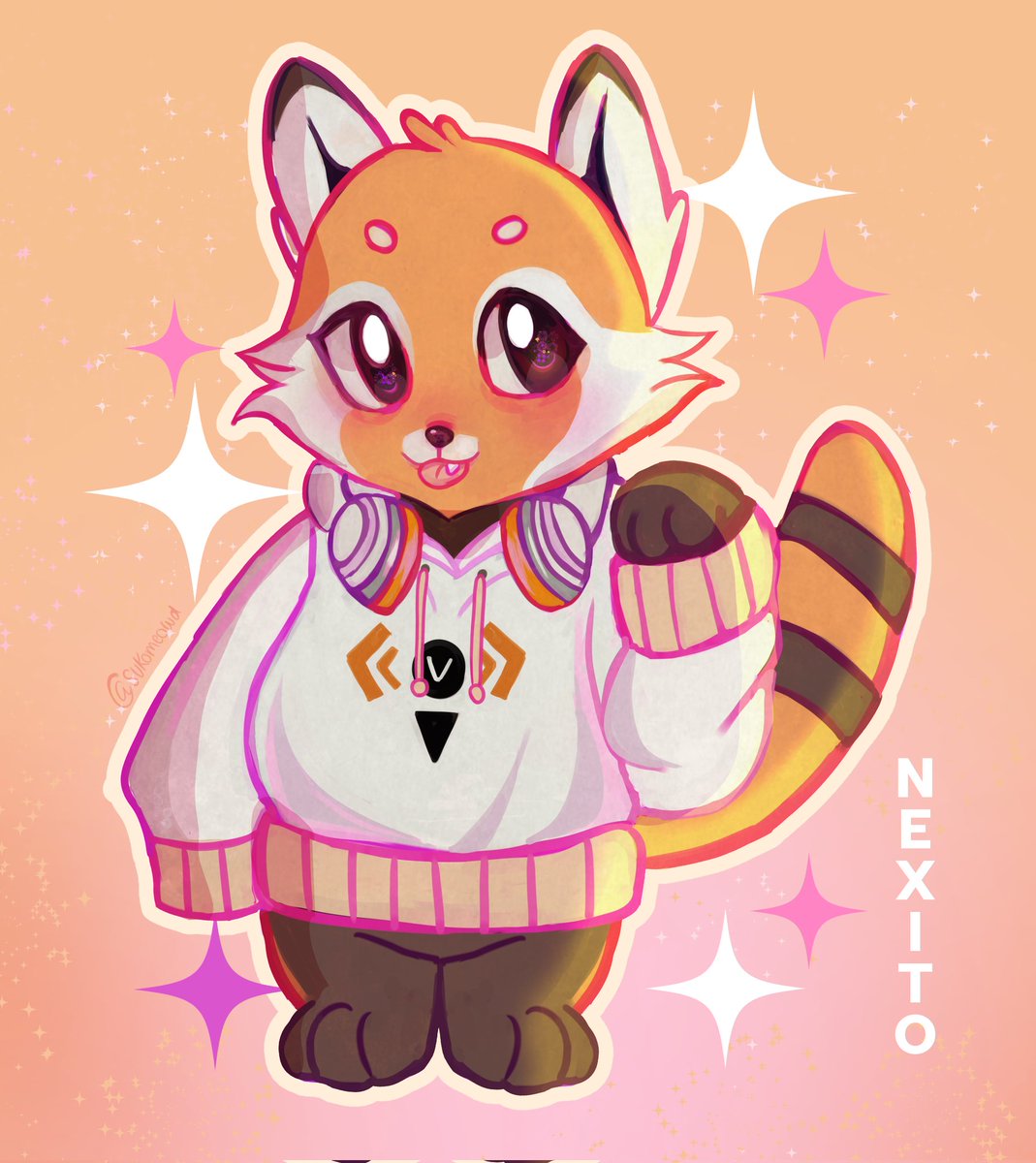 Aquí esta mi entrada para el concurso aquí, justo a tiempo 🧡🧡 que lindo  <a href="/VNex_ES/">VNex┋ Servidor VTuber</a> espero les guste 
#NexitoArt #VNex 🫶