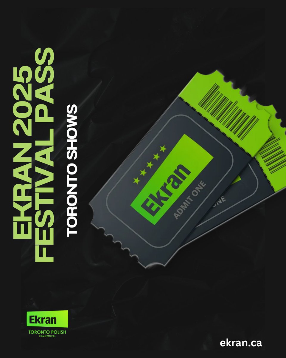One pass. Ten days. Dozens of films. Stories that stay with you.

Experience award-winning Polish and international cinema, filmmaker Q&amp;As, special events, and unforgettable screenings across the city.

👉 Secure your Festival Pass today at: ekran.ca