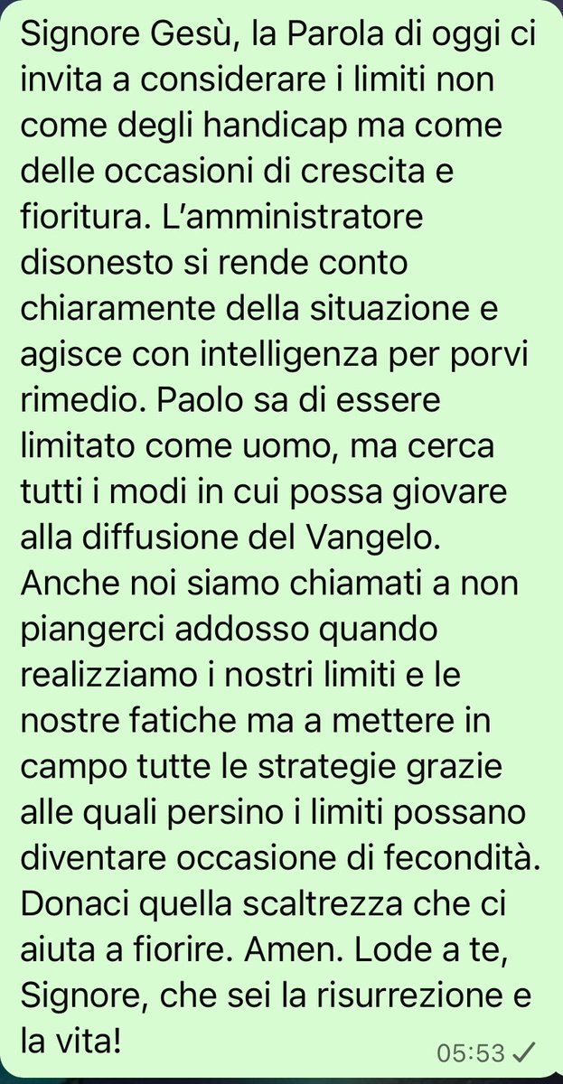 pregarelaparola's tweet image. #pregare la Parola di oggi: i limiti, occasione per fiorire 🌼 
#VangeloDiOggi #vangelodelgiorno