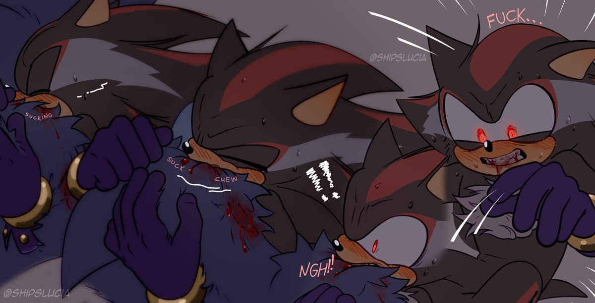 ShipsLucia's tweet photo. "Red Moon" [3/9] 🌕🩸 #Werehog #Vampire #Sonadow #Shadonic https://t.co/n2J3QIvVtZ