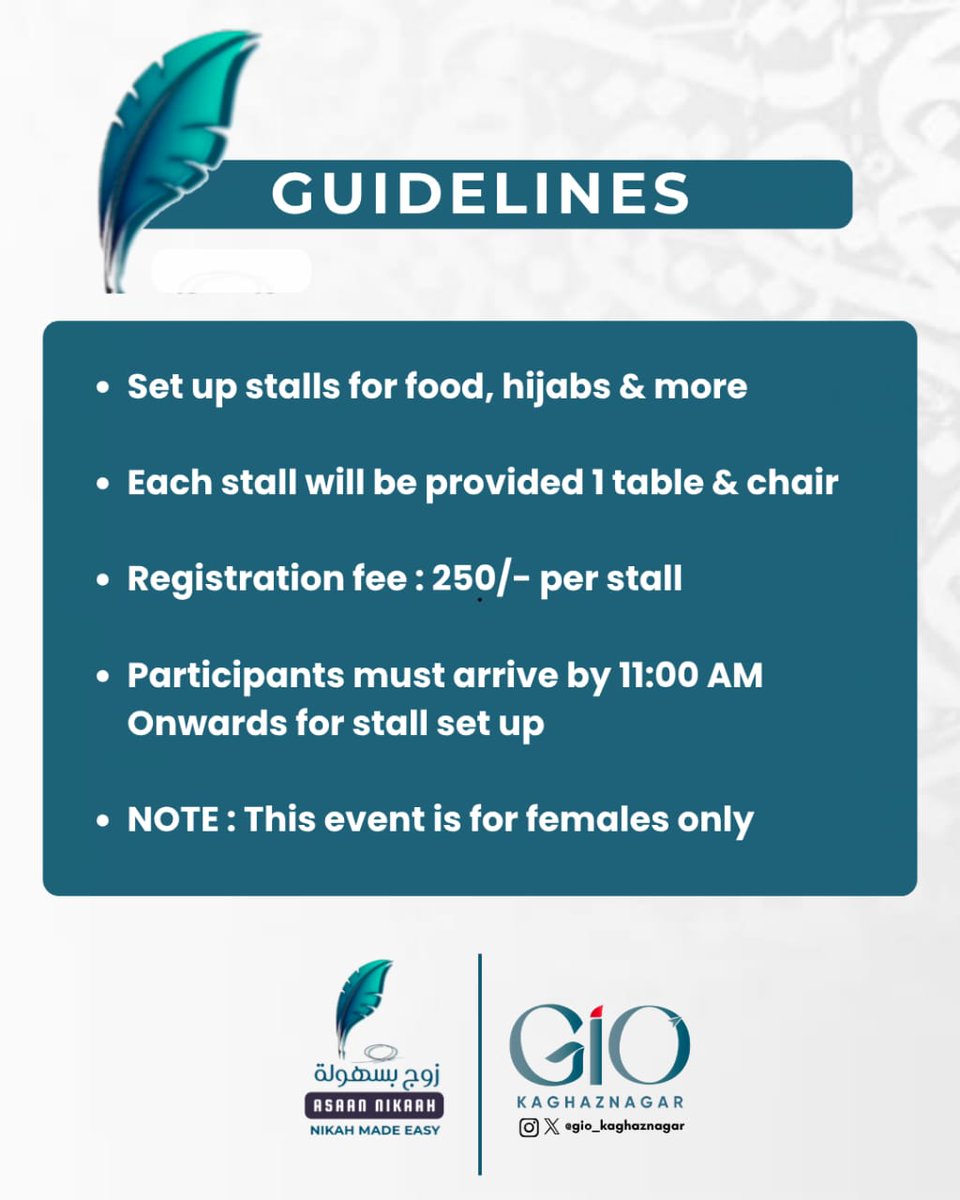 Give your talent the stage it deserves!
Set up your stall, share your creativity, and connect with inspiring women.
Let’s make this day full of colors, crafts &amp; connection 

 16th Nov 2025 | 1:30 PM – 5:00 PM
 Santhosh Function Hall, Near Indira Market
  #GioKaghaznagar
