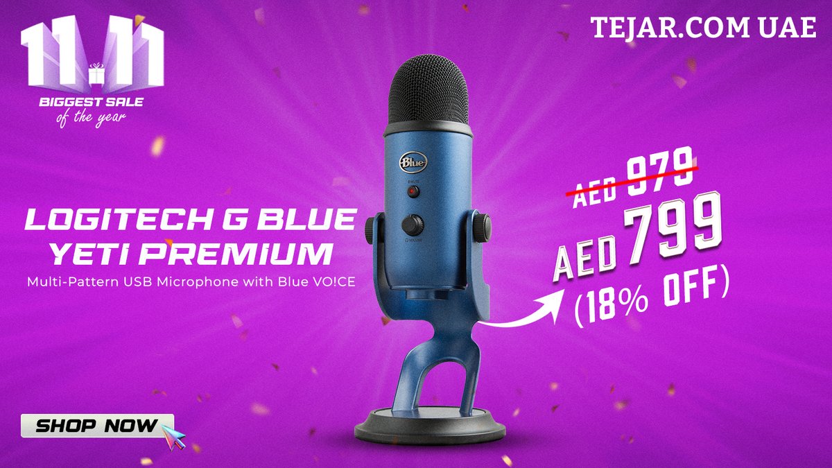 TejarUAE's tweet image. 🎙️ Sound like a pro with the Logitech G Blue Yeti!
Crystal-clear voice, studio vibes, and style in Midnight Blue. 💙
#LogitechG #BlueYeti #BlueVO!CE #CreatorGear #StreamingSetup #PodcastMic  #TechTrend #ProAudio #GamingMic
Shop Now: ae.tejar.com/blue-yeti-prof…