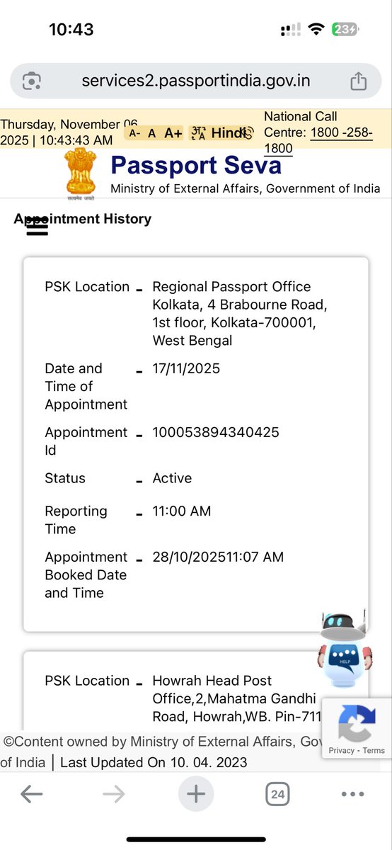 GomtiA's tweet photo. @rpokolkata @rpokolkata currently the 1 attempt is changed to 3 attempt from background . But the appointment of 17th nov is done to reschedule to 24th Nov. Please do something for earlier appointment. Atleast as you changed the attempts, please change the appointment dates as well🙏 https://t.co/SDHcEhG8uM