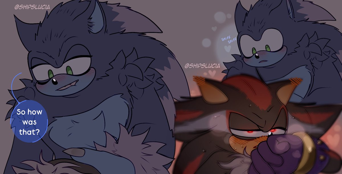 ShipsLucia's tweet photo. "Red Moon" [7/9] 🌕🩸 #Werehog #Vampire #Sonadow #Shadonic https://t.co/T47KPObbvY