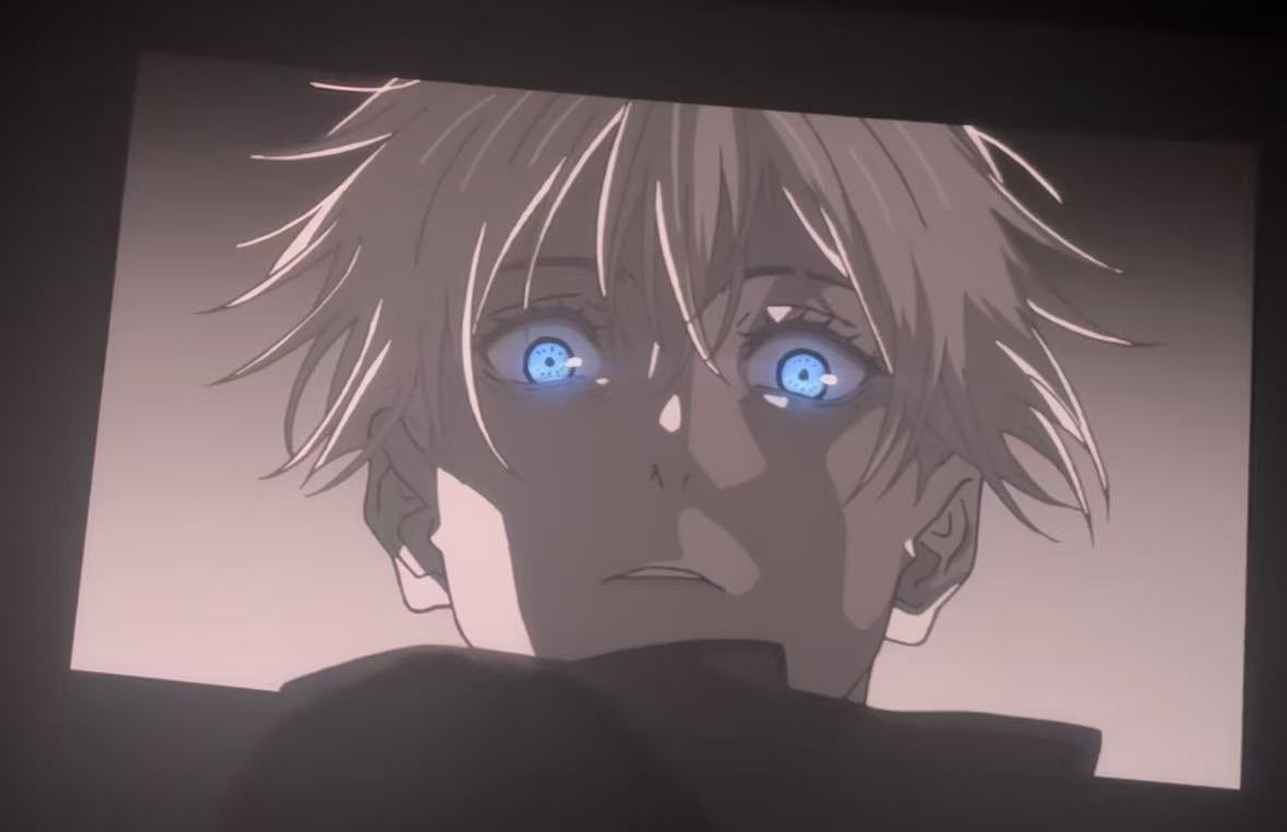 Gojo Satoru’s image from 3rd season. 

It’s the moment where Yuta explains cursed technique efficiency.