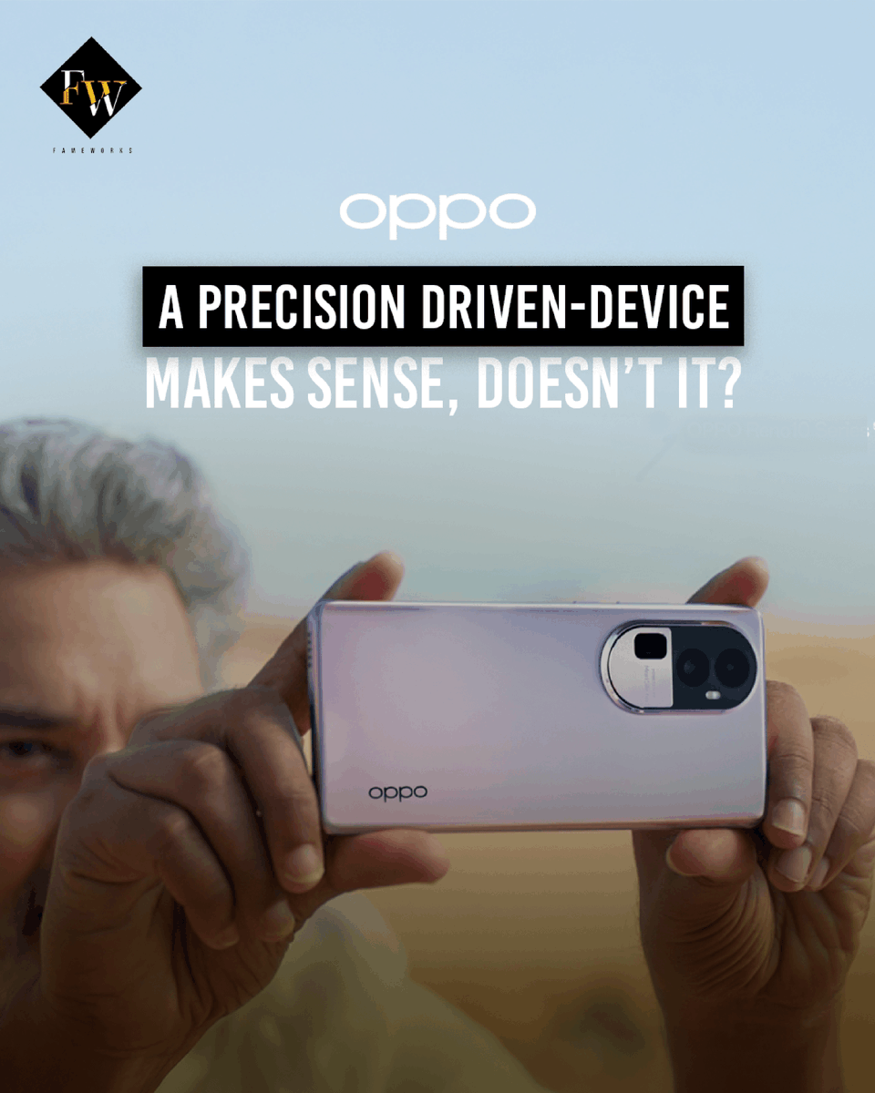 FAMEWORKS_ENT's tweet photo. Precision. Passion. Perfection. 
SS Rajamouli + OPPO ✨

Powered by Fameworks: a collab you can’t scroll past!

#Fameworks #BrandAssociations #SSRajamouli #OPPO #CollabGoals #MadeWithFameworks https://t.co/sm3kIjUijm
