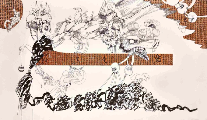 DESIGN FESTA vol.62にてライブペイントを開催します! 機械と人をペン画で表現します! 物販もしますので是非ご来場ください! SNSを見て来てくださった方にはオリジナルステッカーを一枚プレゼントいたします! #デザインフェスタ62