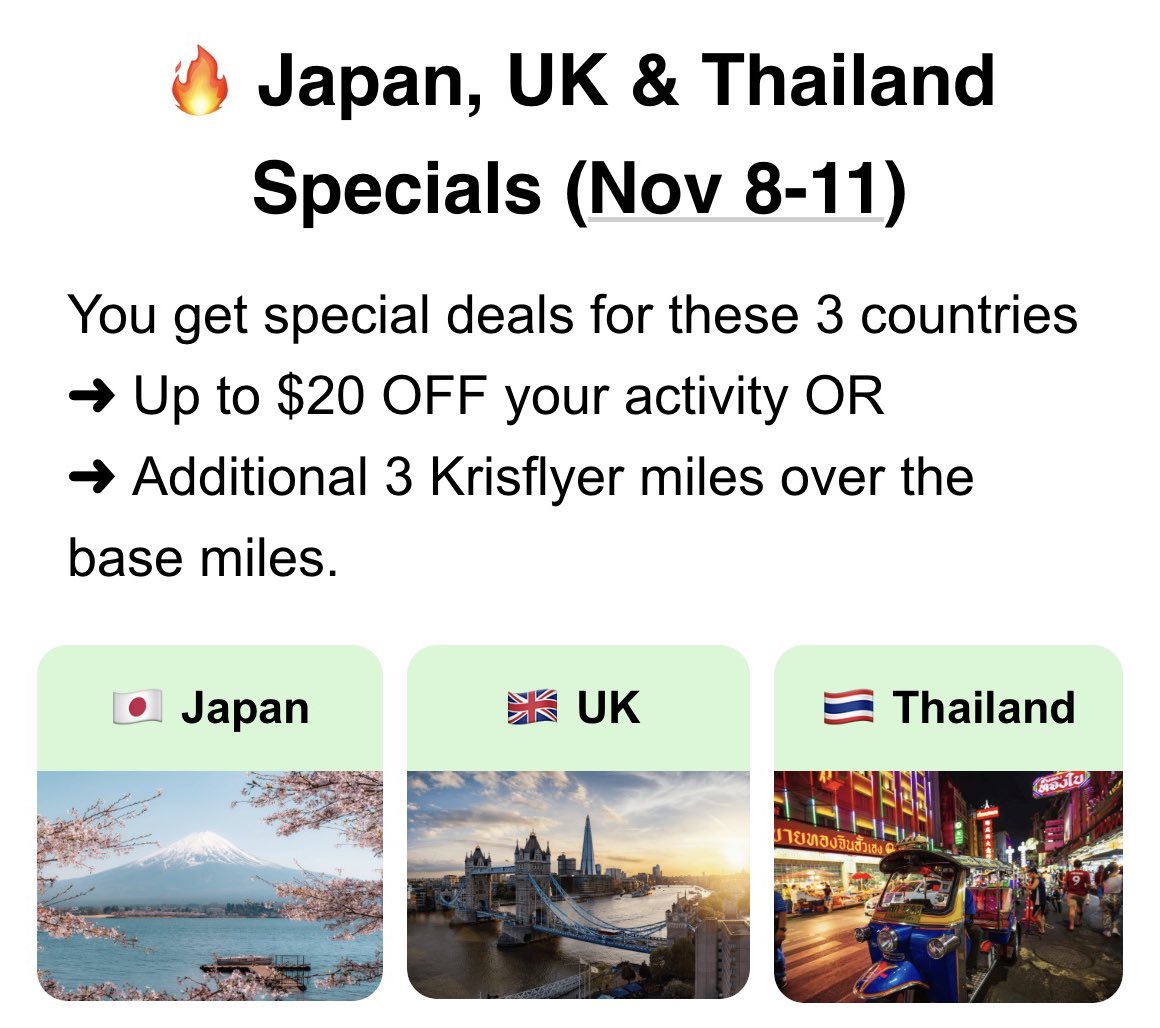 🎡 11.11 SALE on Pelago

• 11% off
• Or 1,111 Bonus miles

🗓️ Nov 8 - 11, 2025
• Flash Deal on 11.11

🔗 Product exclusions: pelago.com/en-SG/pages/pr…

✅ Check out list of countries 
✅ Check out details 👇 
✅ Must compare prices across platforms and DYOR too