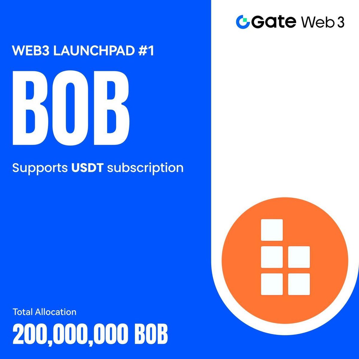 🚀 Gate Web3 Launchpad’s First Project — $BOB (BOB) <a href="/build_on_bob/">BOB</a> is Now Live!
 A fully on-chain subscription mechanism ensures fairness, transparency, and verifiability.
 🔗 More details: gate.com/article/48042
 #Gate #Web3Launchpad #BO
Signup here: gate.com/share/VLUSA11B…