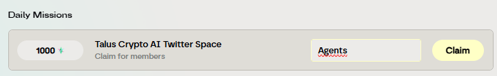 pascalinto's tweet image. If you are farming Talus labs....
 
Here is the code for Talus Crypto AI Twitter Space.

- Code : Agents
⚡️1000 shards
@Talus_Labs