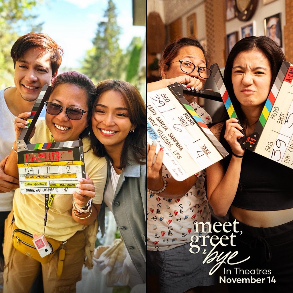 From hellos to goodbyes, we celebrate Director Cathy Garcia-Sampana who brought us #HelloLoveAgain one year ago and returns to the big screen with #MeetGreetAndBye - only in theatres in the US and Canada November 14. #FemaleFilmmakerFriday 💛🎬
meetgreetandbye.com/buy-tickets