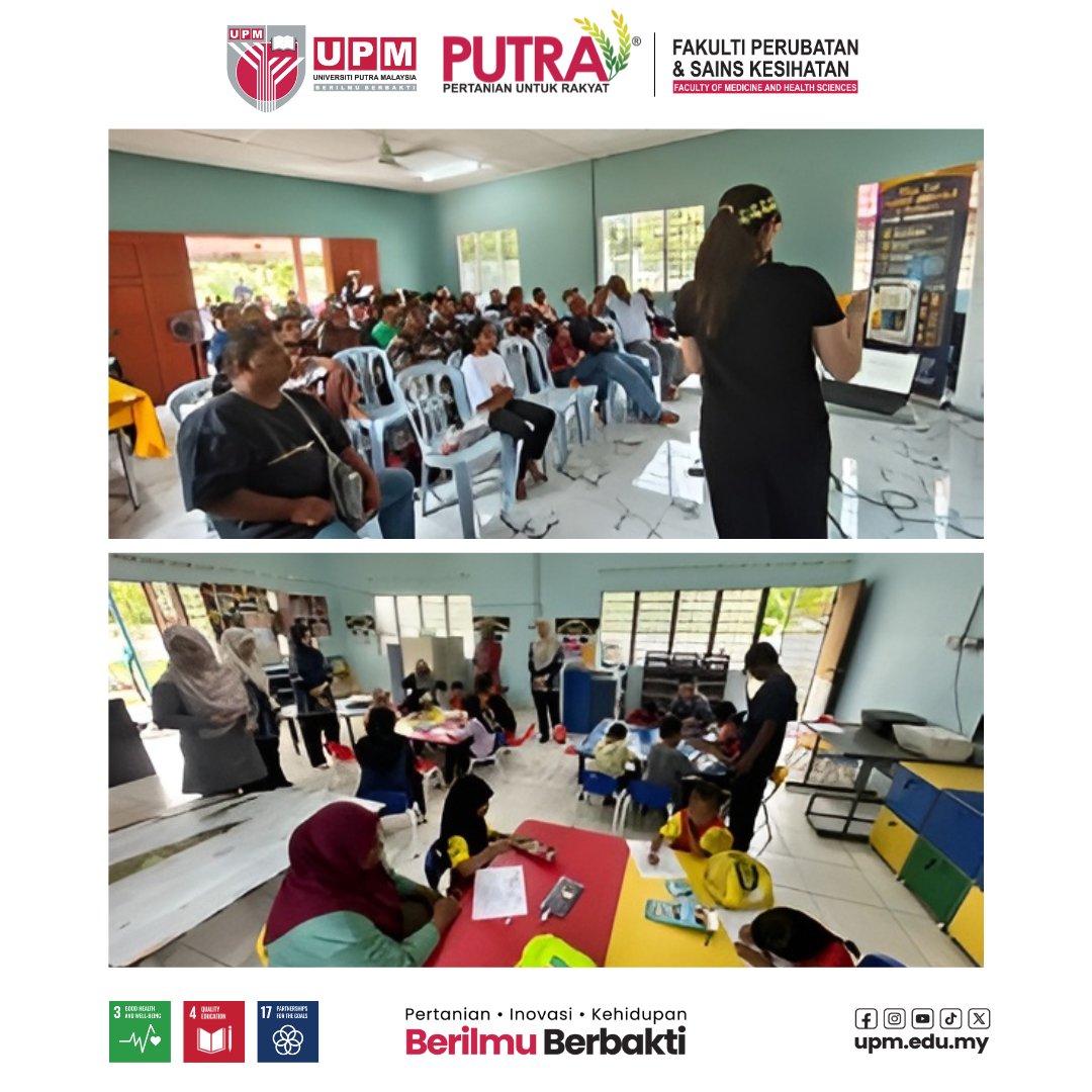 𝗣𝗿𝗼𝗴𝗿𝗮𝗺 𝗞𝗵𝗶𝗱𝗺𝗮𝘁 𝗞𝗼𝗺𝘂𝗻𝗶𝘁𝗶 𝗣𝘂𝗹𝗮𝘂 𝗖𝗮𝗿𝗲𝘆
1–3 Nov 2025 – Pejabat Timbalan Dekan (TDSJ), FPSK, UPM dgn kerjasama 𝗕𝗲𝗮𝗰𝗼𝗻 𝗛𝗼𝘀𝗽𝗶𝘁𝗮𝗹 dan 𝗚𝗹𝗼𝗯𝗮𝗹 𝗣𝗿𝗲𝗰𝗶𝘀𝗶𝗼𝗻 𝗗𝗶𝗮𝗴𝗻𝗼𝘀𝘁𝗶𝗰
#medicupm #fpskupm #Sustainability@UPM #UPMGreenCampus