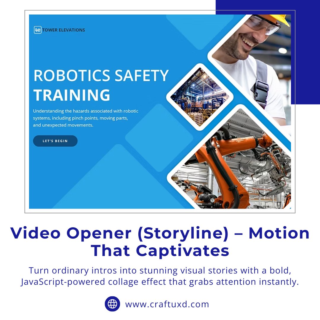 CraftUxd69758's tweet image. Make your first seconds unforgettable!

The Video Opener (Storyline) template adds cinematic motion &amp;amp; dynamic collage effects to your eLearning intros.
🎨 Fully editable
🚀 Built for engagement

👉 craftuxd.com/product-page/v…

#elearningdesign #storyline360 #videointro #craftuxd