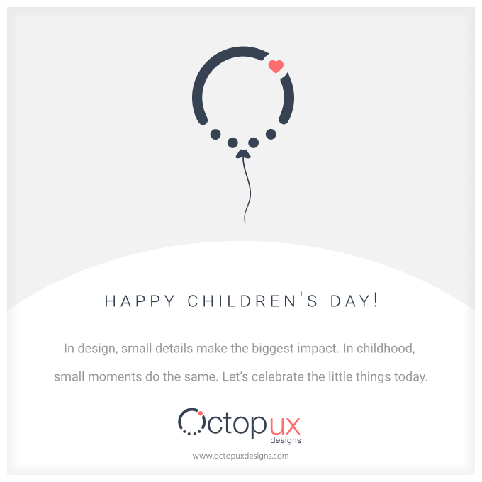 octopuxdesigns's tweet photo. 👶 Happy Children’s Day!
In design or in life — little things make the biggest impact. ✨
https://t.co/51iMbPjQXP
#ChildrensDay #UXDesign #ux #UserExperience #uxui https://t.co/WdZiedCBnU