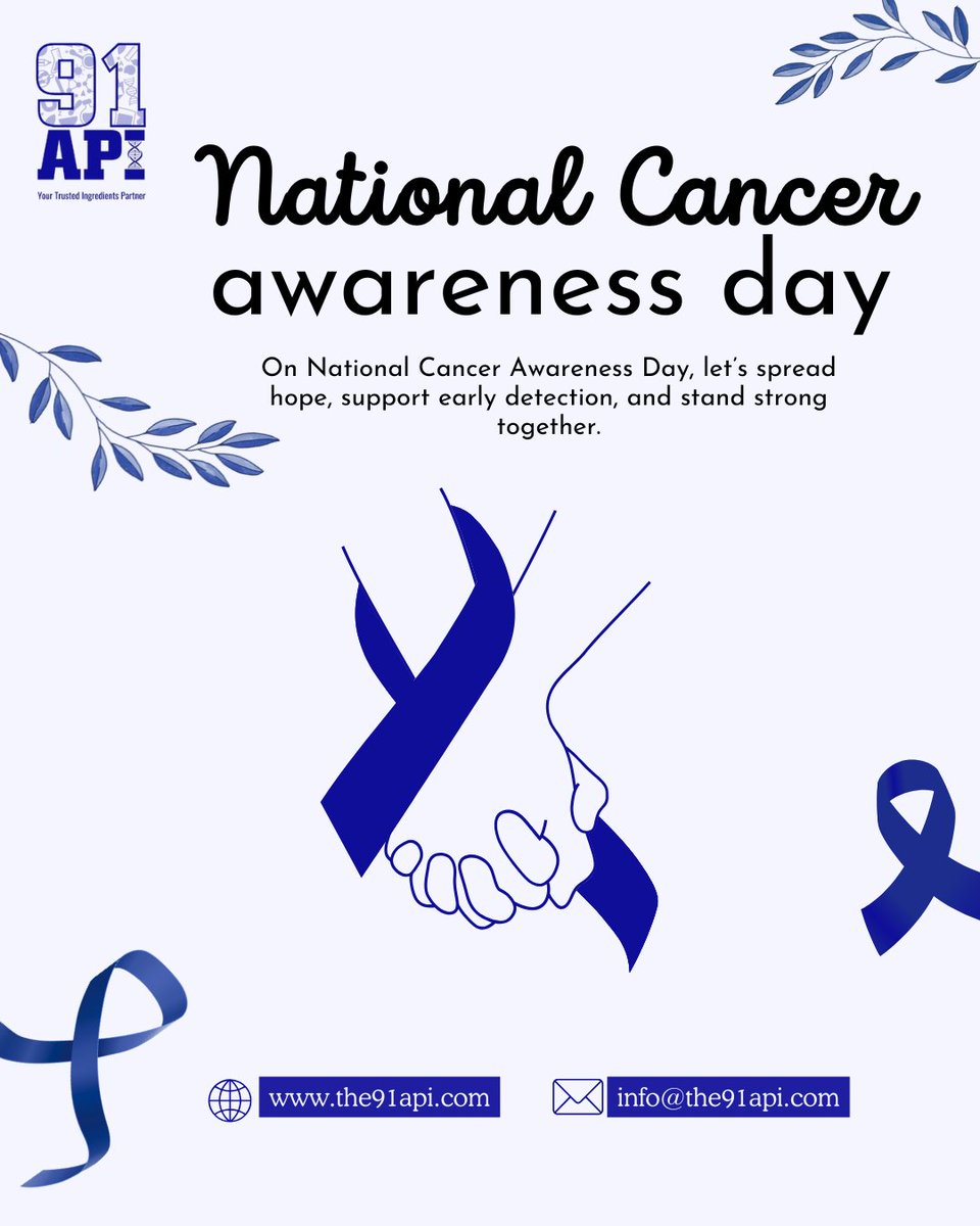 the91Api's tweet image. Early detection saves lives.

This National Cancer Awareness Day, @the91Api  stands in solidarity with all fighters and survivors — spreading hope, strength, and awareness.

#NationalCancerAwarenessDay #The91API #PreventiveHealth #FunctionalNutrition #ScienceForWellness