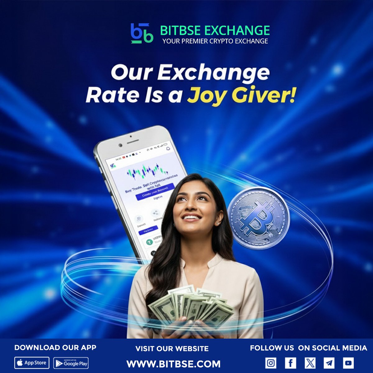 bitbse's tweet image. Trading ka experience ho aur profit bhi ho khushiyon se भरपूर!
🌟 Bitbse Exchange – Jahan best exchange rates banaye trading ko joyful.🚀💰
.
#BitbseExchange #CryptoTrading 
.
Disclaimer: Nothing on this page is financial advice, please do your own research!