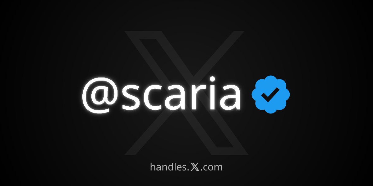 I am now <a href="/scaria/">thomas scaria</a> thanks to X Handle Marketplace