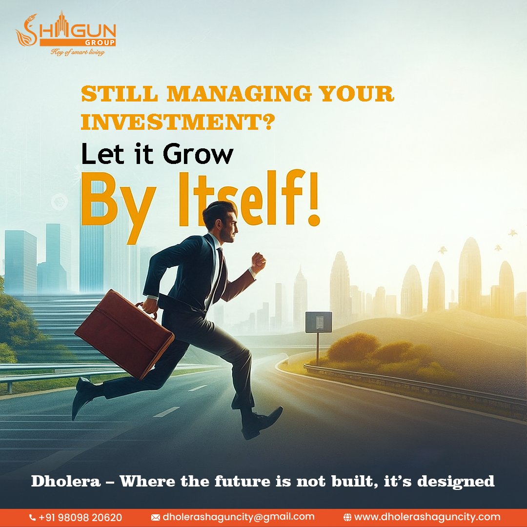 dholeraprojects's tweet photo. 🌆 Still managing your investment manually?
It’s time to let your money grow by itself with smart opportunities at Dholera Smart City! 🚀
Experience a future that’s not just built — it’s designed. 💼✨
#DholeraSmartCity #ShagunGroup #SmartInvestment #FutureCity #InvestmentGoals https://t.co/m9BFZRuv5I
