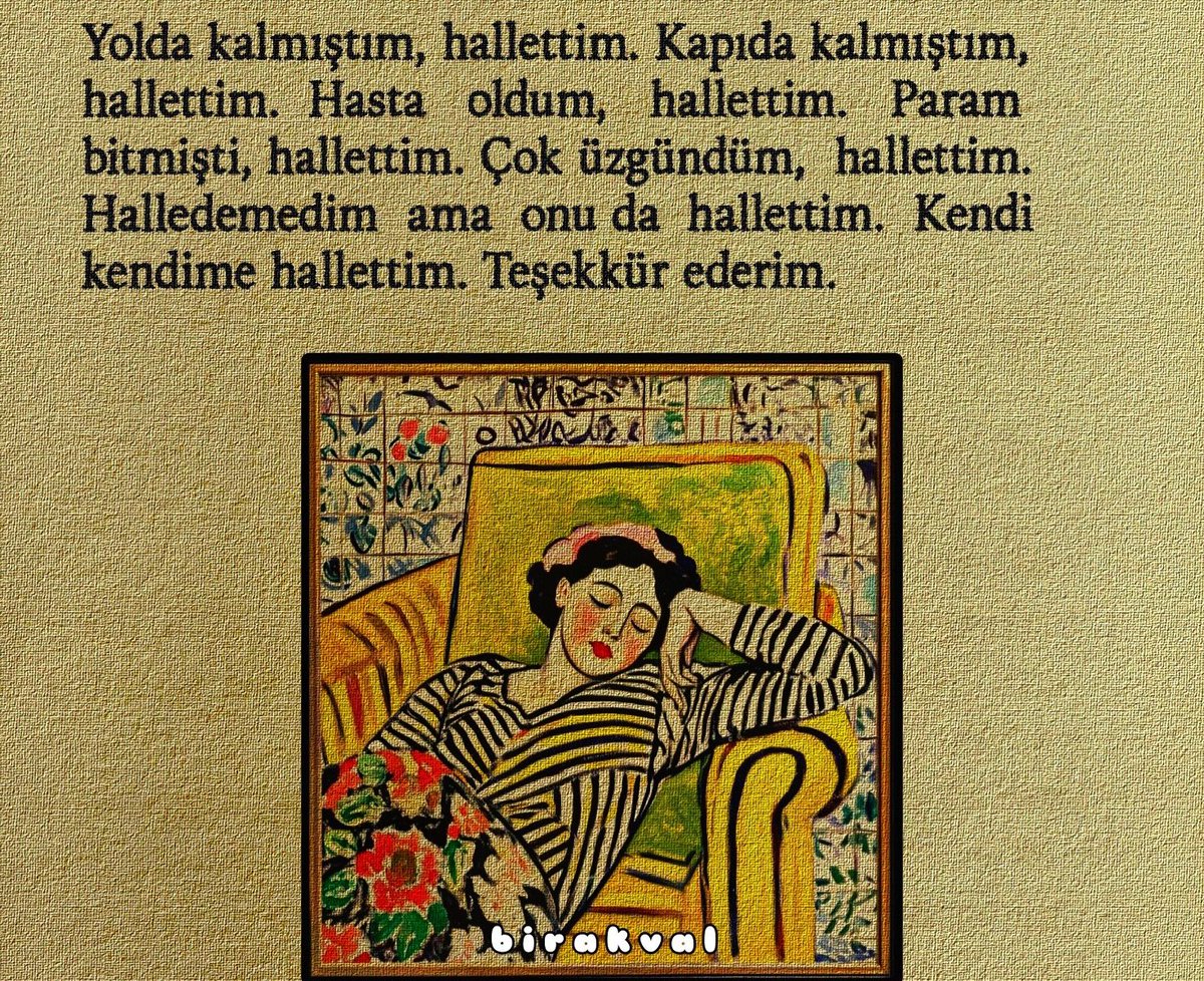 Kendi kendime hallettim. Teşekkür ederim…