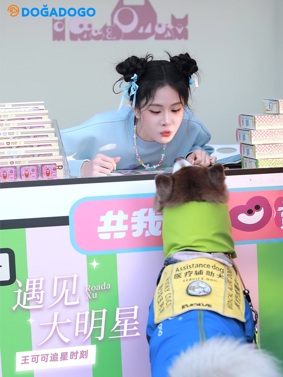 dogadogo2023's tweet image. ✨ When a pet model meets a real star ✨

At this year’s Shanghai Pet Fashion Week,
our DGDG official model — the medical assistance dog Wang Coco 🐶 —
had a lovely encounter with actress and singer Roada Xu (Xu Ziyin)! 💫

#DGDG #ShanghaiPetFashionWeek #PetModel #DOGADOGO