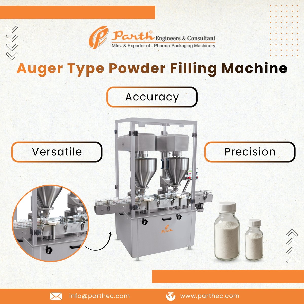 EngineersParth's tweet image. High-speed, high-accuracy powder filling made easy with the Auger Powder Filling Machine—built for precision, versatility &amp;amp; reliability.

Visit: parthec.com/product/automa…

#ParthEngineersandConsultant #parthec #AugerPowderFillingMachine #AugerPowderMachine #AugerFilling