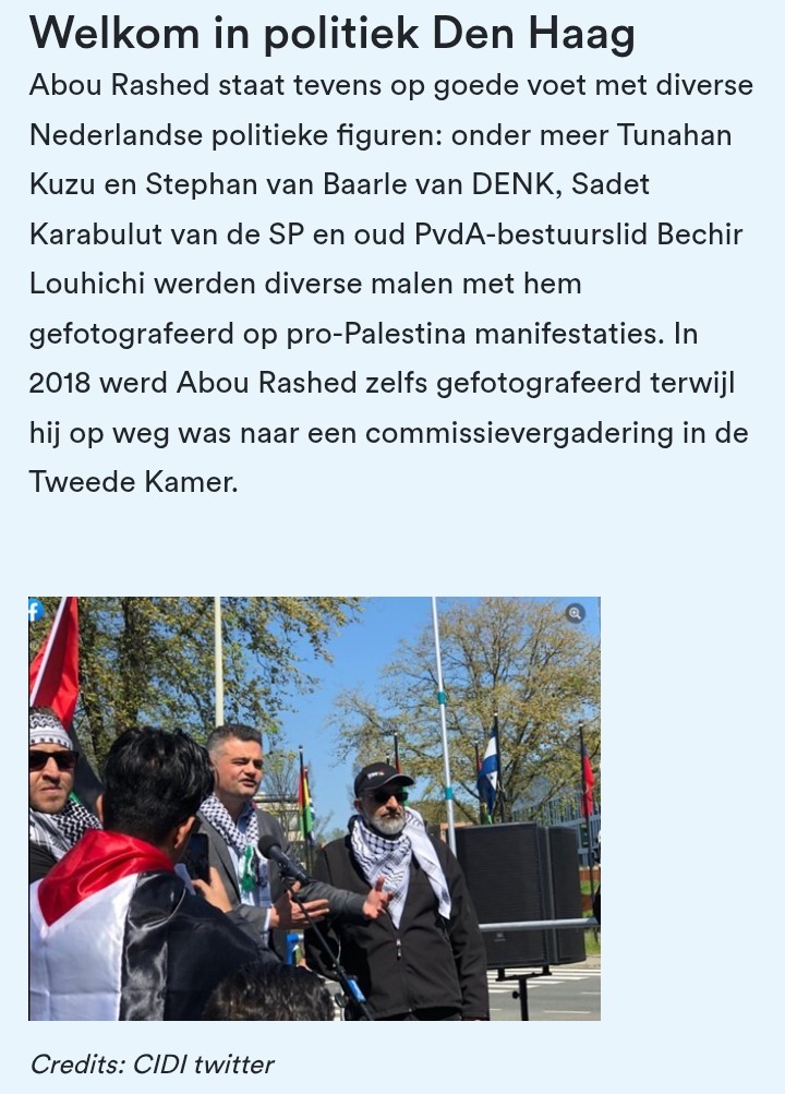 moeva18's tweet image. Abou Eenarm nam deel aan de #rodelijn demonstraties, heeft banden met Asha ten Broeke, The Rights Forum ( die van de genocideposter waar 3 politici op staan),Oxfam Novib, mocht aan een commissievergadering in de Tweede Kamer deelnemen dmv zijn banden met @DenkNL @D66 @SPnl…