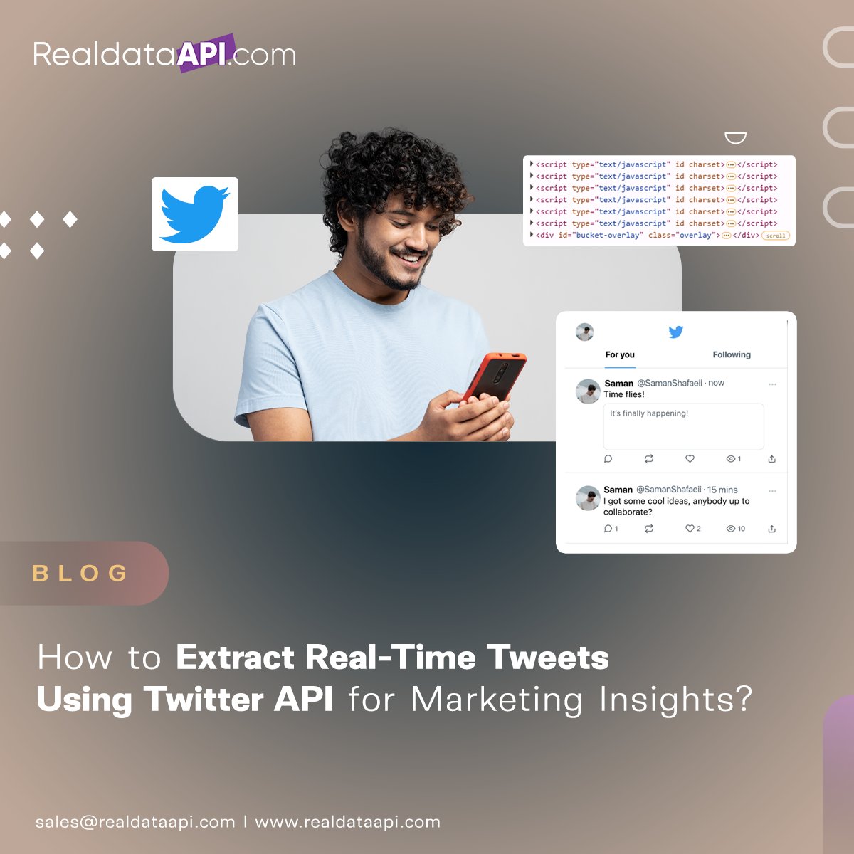 realdatascrape's tweet photo. 🚀 #TwitterStreamingDataset – Unlock Real-Time Insights from Twitter (now X) Conversations

👉 Explore More >>> https://t.co/VbKZhmi258
📩 Contact us: sales@realdataapi.com

#TwitterData #RealTimeTweets #SocialMediaAnalytics #TrendDetection https://t.co/k8FTdE4pEz