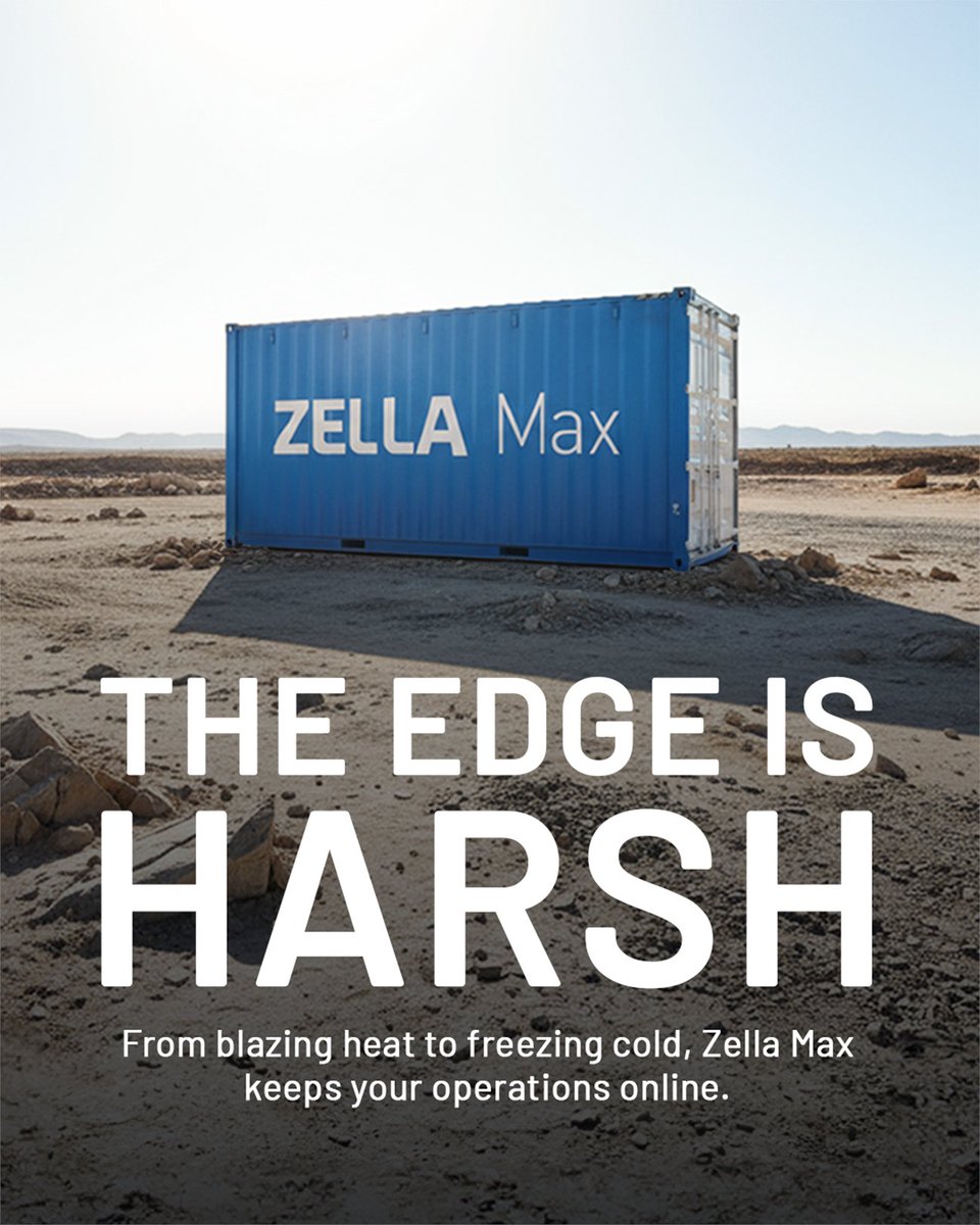 The #Edge is harsh, but that’s where innovation happens.

#ZellaMax thrives where traditional data centres can’t, keeping your operations online from the desert to the tundra.

ap1.hubs.ly/y0npXM0

#ZellaDC #EdgeComputing #MicroDataCentre #RuggedTechnology #Innovation
