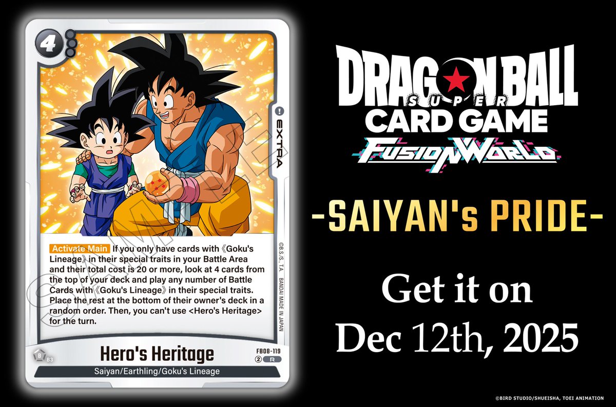 Dragon Ball Super Card Fusion World tweet media