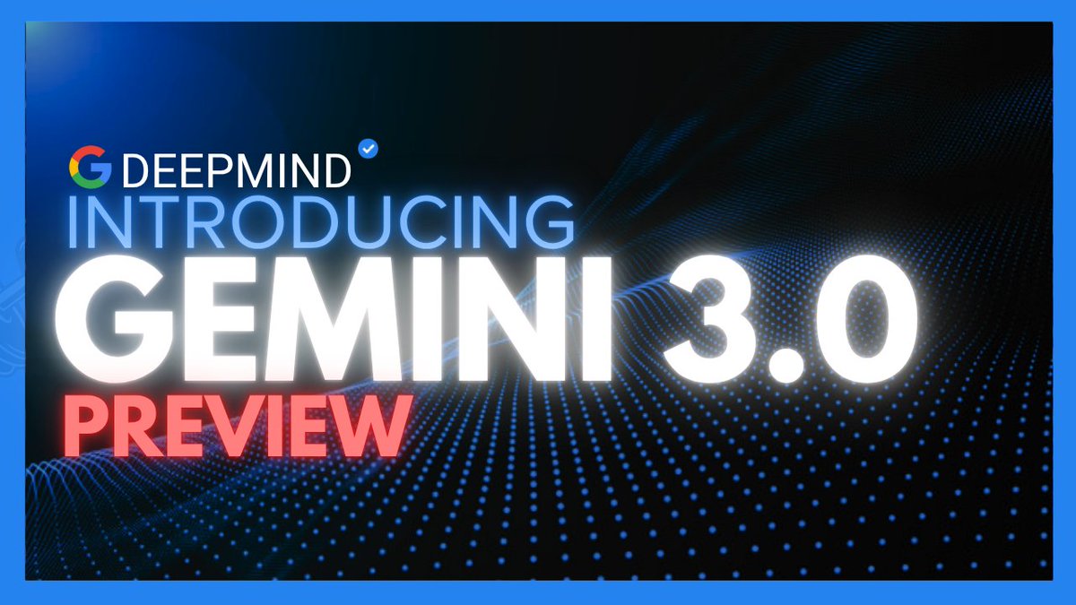 Gemini 3.0 Pro Preview: Greatest Model Ever! Most Powerful, Cheapest, &amp; Fastest Model Ever!: youtu.be/KqtyfGfVfHM