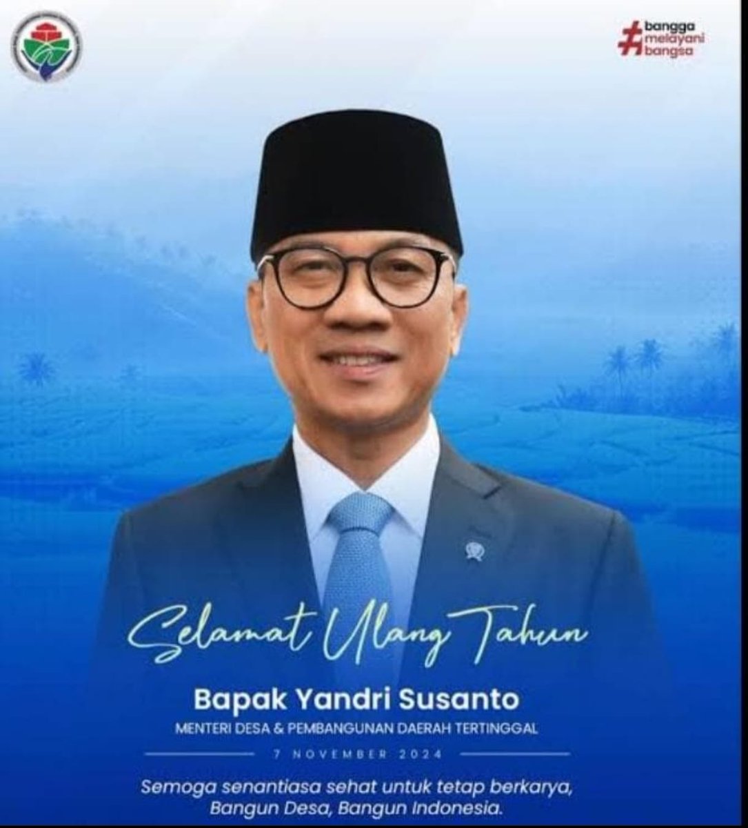 Selamat ulang tahun ke 51 tahun bapak Menteri, semoga panjang umur, sehat, sukses dan bahagia selalu. Amin🤲
#SelamatUlangTahunPakMendes
#SelamatUlangTahunPakYandriSusanto
#HBDPakMendes
<a href="/prabowo/">Prabowo Subianto</a>
<a href="/YandriSusanto/">Yandri Susanto</a>
<a href="/ArizaPatria/">Ariza Patria</a>