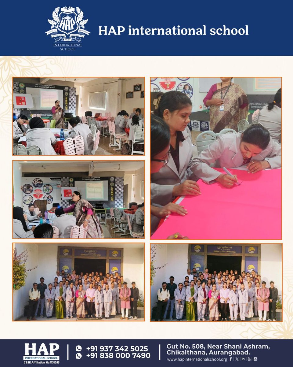 HapSchool's tweet photo. 🌟 Empowering Educators with Artificial Intelligence! 🌟

HAP International School proudly hosted a CBSE Teacher Training Session on “Use of Artificial Intelligence in the Classroom” on 6th November 2025.

#AIinEducation #CBSETraining #TeacherDevelopment https://t.co/EC5Mni9rvh
