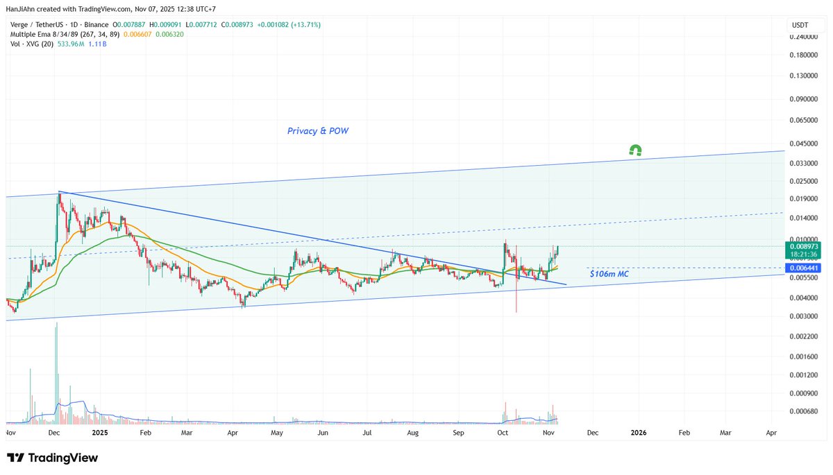 hanjiahnn's tweet image. #XVG Privacy + POW 📈