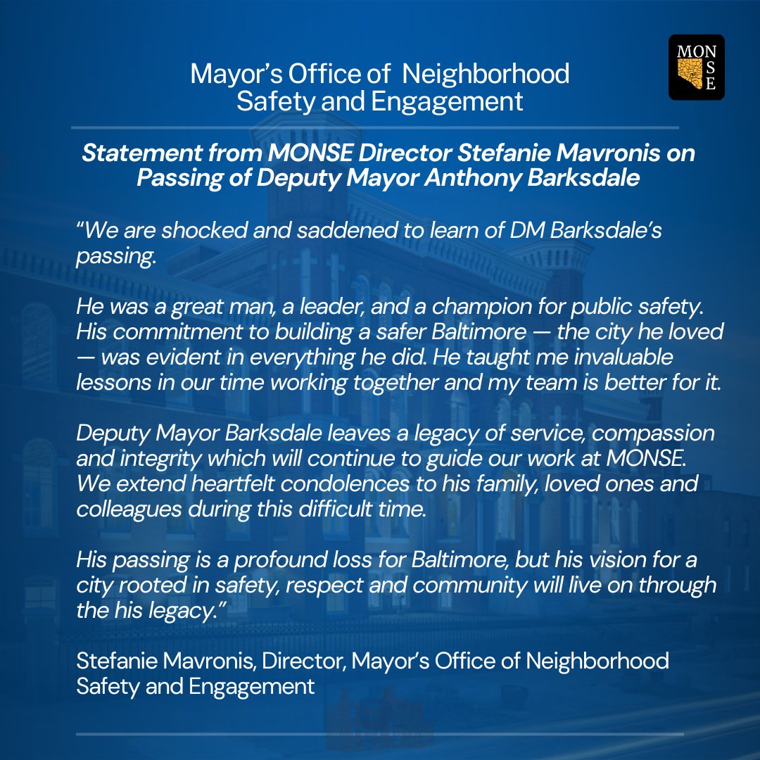 Baltimore MONSE - Neighborhood Safety & Engagement tweet media