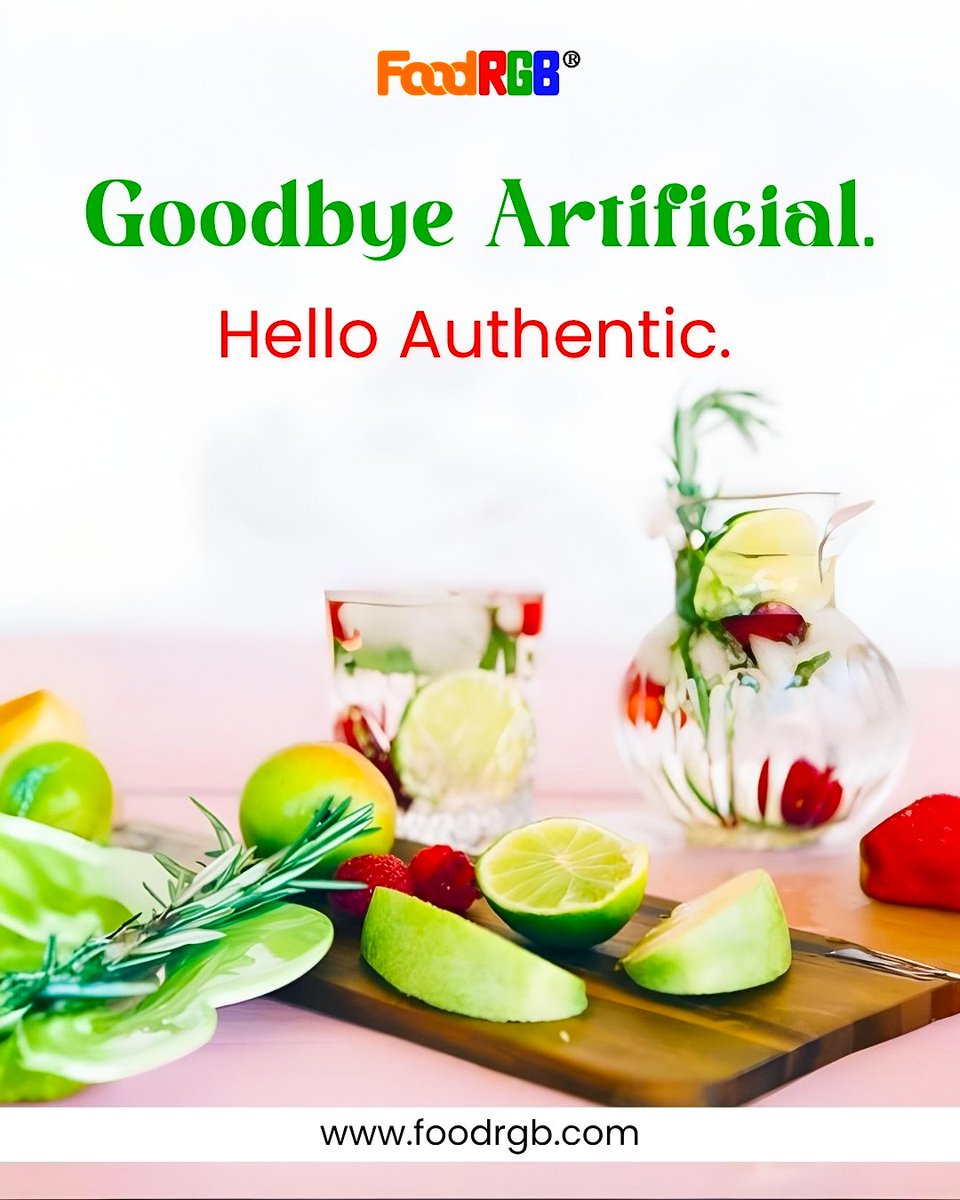 FoodRgb's tweet image. No chemicals, no compromises - just nature’s brilliance.
Pure. Plant-Based. Powerful. 

Visit-foodrgb.com

#NaturalIsBetter #CleanLabelMovement #FoodRGB #PlantBased #FoodInnovation #HealthyLiving #EcoFriendly #FoodDesign #FoodTech #SustainableColor