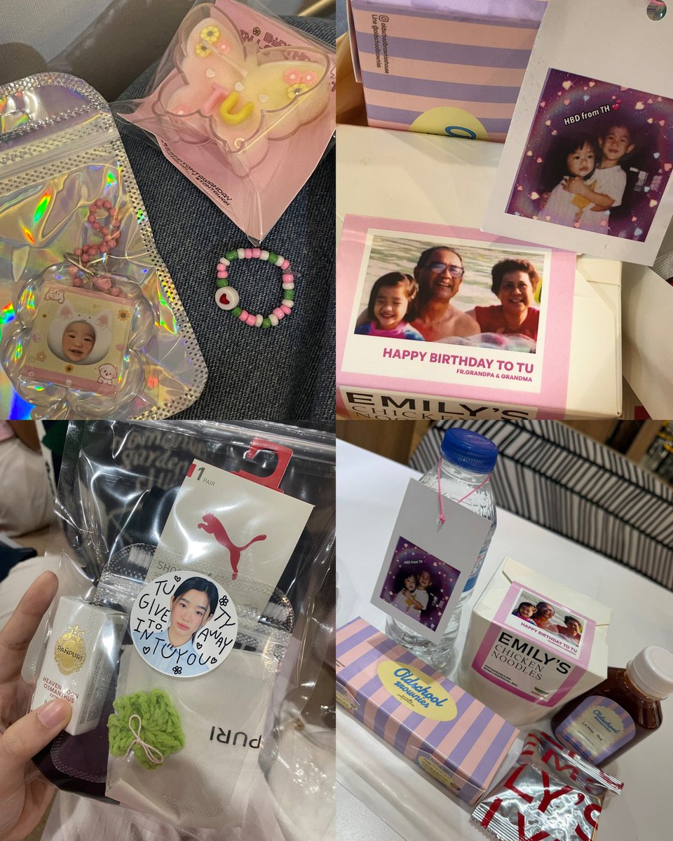 I just knew intuyou will always get something from her birthday gathering and this year, not only tu but her whole family prepared lunch for those who attend🫶🏻🥹 (water bottle from p'tonhon &amp; noodles from her grandparents)

TU 25 SHADES OF BLOOM
#tontawan #TUTY25thBabeDay