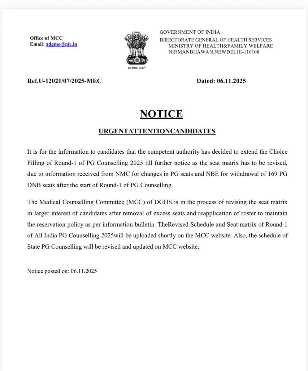 As MCC extends #NEETPG choice filling till further notice, but many aspirants still stuck with incomplete registration/NRI quota issues due to technical glitches.

Team <a href="/UDF_BHARAT/">UNITED DOCTORS FRONT (UDF)</a> requests <a href="/MoHFW_INDIA/">Ministry of Health</a> @DGHSIndia to consider there genuine demand &amp; reopen the portal to ensure