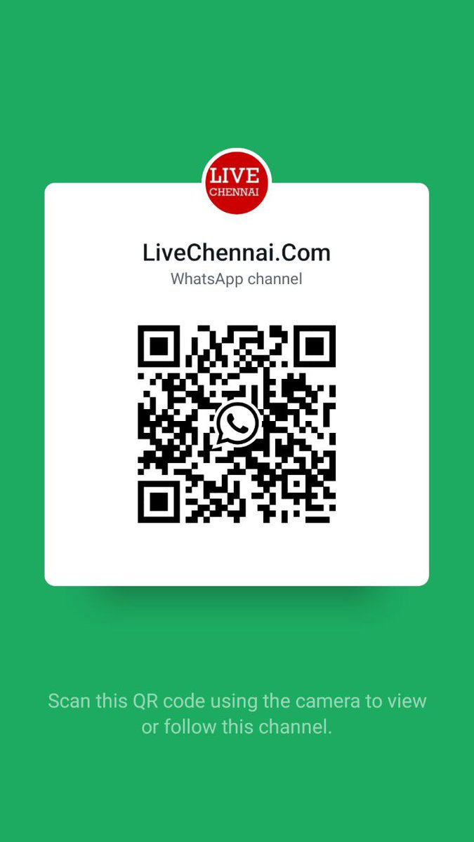 Live_Chennai's tweet photo. Follow the https://t.co/8k2eXYVL6c channel on WhatsApp: https://t.co/C0aSa7jHyg

#LiveChennai #ChennaiNews #WhatsAppChannel #FollowNow #ChennaiUpdates #BreakingNews #TamilNaduNews #StayConnected #InstantUpdates #LiveChennaiOnWhatsApp https://t.co/Ma1Z2R9t42