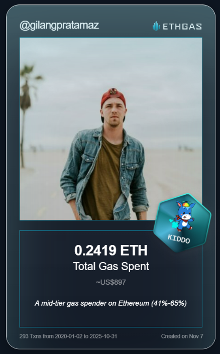 Just unlocked my Gas ID via ETHGas 🪪

I'm a Kiddo Jack with 0.2419 ETH spent on gas since Beacon Chain - now fueling my climb to the Gasless Future and earned 75 Beans already. 

Reveal yours at ethgas.com/community/gas-…