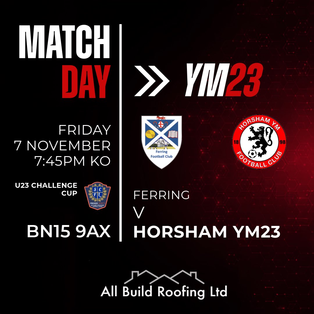 horshamymfc's tweet image. Matchday for YM23s and its cup action at Culver Road as Frankie’s army take on @_FerringFC 

If you fancy a Friday night Football fix, kick off at @LancingFC is 7:45pm 

Up the YM 🤍🖤❤️
