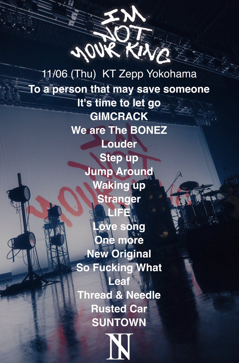 The BONEZ 
Tour 2025 I’m Not Your King

11/6(Thu) at.KT Zepp Yokohama
Thank You !! SOLD OUT

Photo by <a href="/nekozephoto/">TAKAHIRO TAKINAMI</a> 

#TheBONEZ