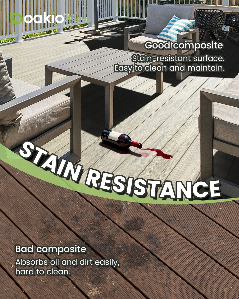 Composite decking. Looks similar, but performs differently.

👀 Spot the 5 signs that separate decks that last from decks that fail.

Oakio #WPC decking is built for those signs. 👉Discover more: oakio.com/products/decki…

#Oakio #WPCDecking #Decking #OutdoorLiving #OutdoorDesign