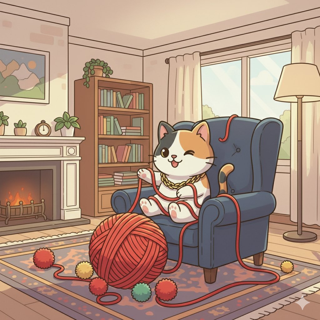 Sol_Kitty_'s tweet photo. Market volatility got you stressed? Sol Kitty says relax! We're just practicing our moves with this yarn before we pounce on the scene with $SKIT. Get ready for the drop! ๐ #SolKitty #SKITsoon https://t.co/mvYuIhEZVm
