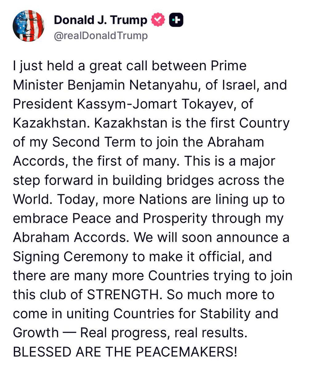 بالمناسبة، كازاخستان تربطها علاقات دبلوماسية كاملة مع إسرائيل، بما في ذلك تبادل السفارات، ولا يحتاج الإسرائيليون إلى تأشيرة لدخولها، وقد استُخدمت حتى كمنصة لإطلاق الأقمار الصناعية “عاموس 4” و”عاموس 5”.

تضخيم الموضوع يهدف فقط إلى إضافة إنجاز لترامب وفتح الطريق أمام من لا يريد أن