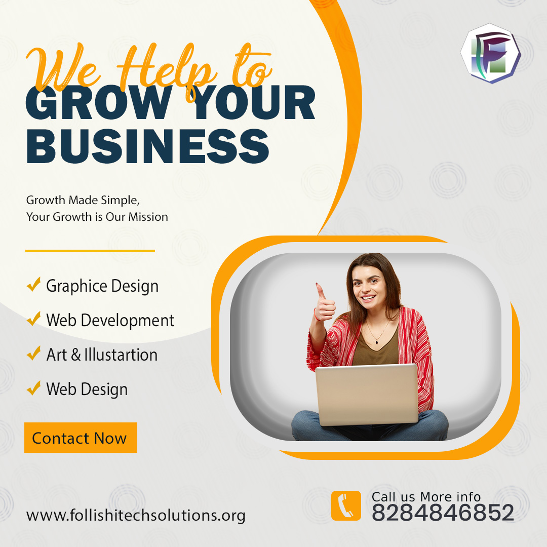 FollisHitech's tweet photo. 🚀 Grow your business with Follish Tech Solutions!
We specialize in Graphic Design, Web Development, Art &amp; Illustration, and Web Design.
🌐 https://t.co/3jMBZfCwoS
📞 8284846852

#BusinessGrowth #WebDesign #GraphicDesign #FollishTechSolutions https://t.co/CBIaYpSbMz
