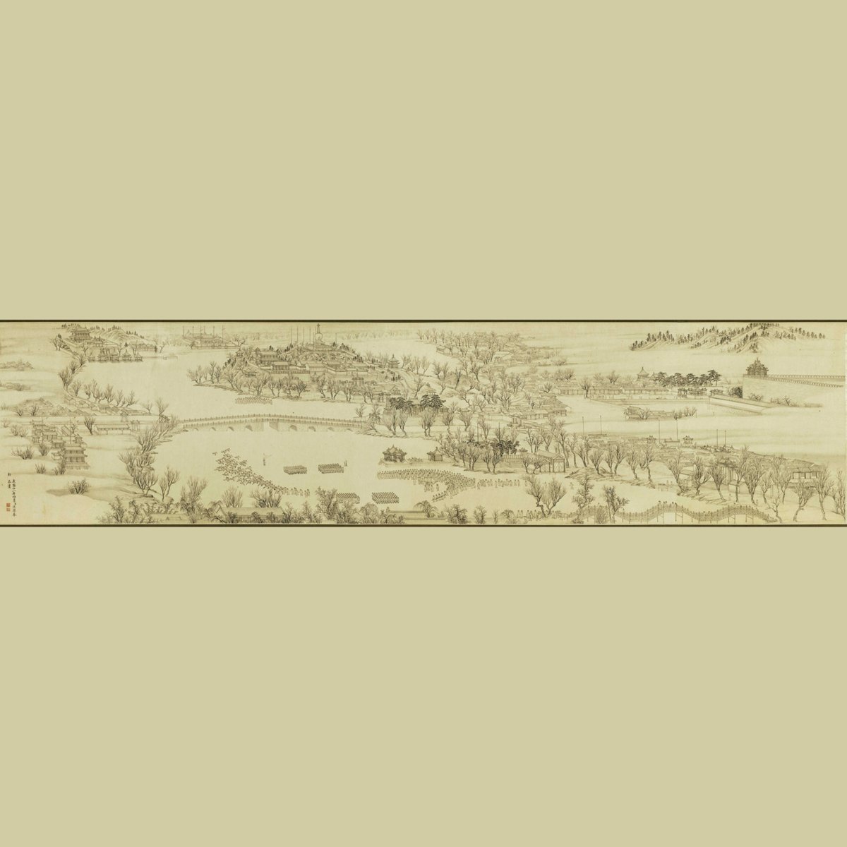 ShanghaiMuseum's tweet image. Today we welcome 19th of the 24 #SolARTerms, #Lidong or #BeginningOfWinter. Some regions in  China already welcomed their first snow. ❄️

This painting by Shen Yuan, a court painter native to Shanghai, depicts the scene of ice game, which was popular among the Qing palace.