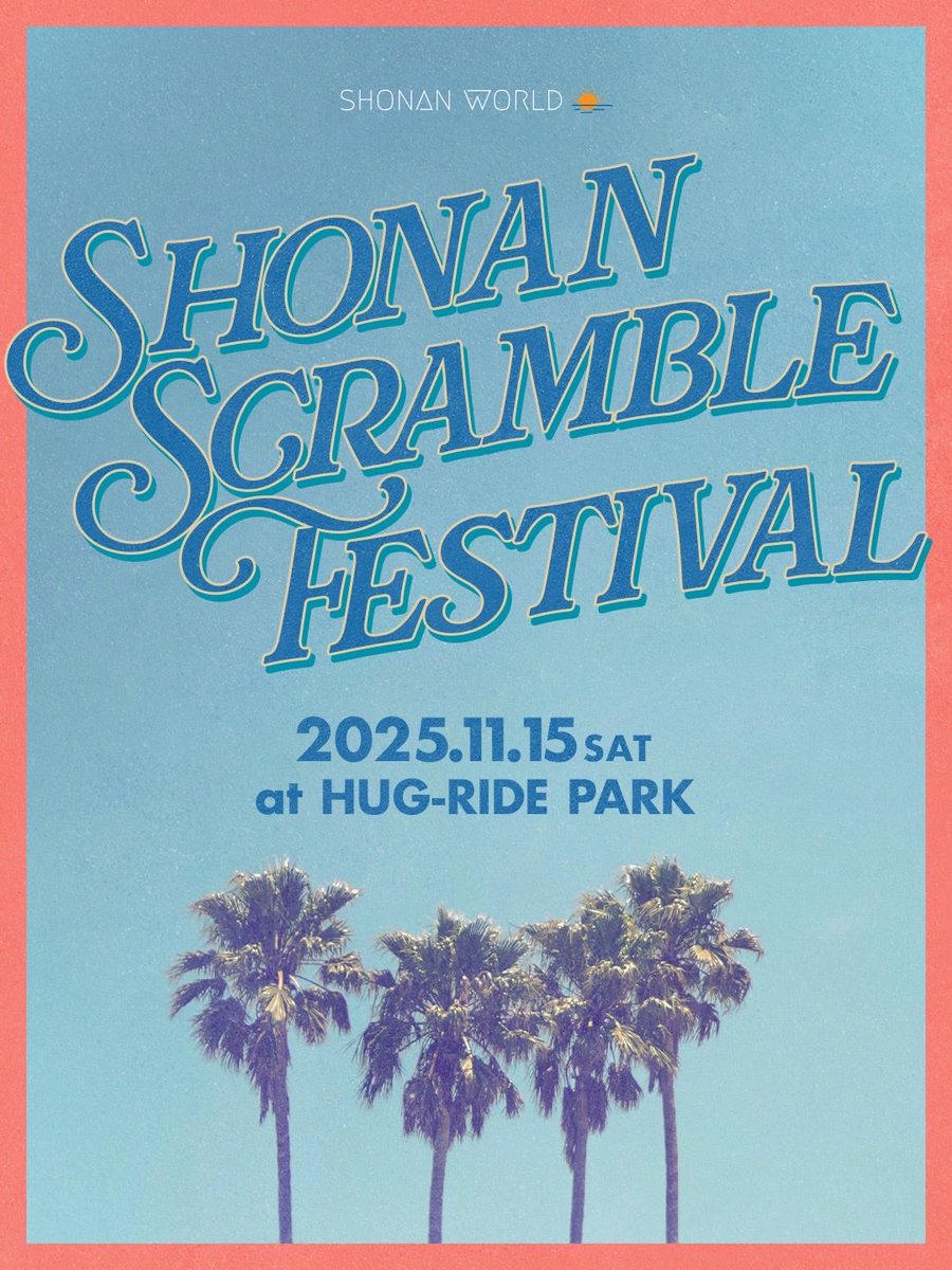 ashitanokyo's tweet photo. 11/15 (SAT) SHONAN SCRAMBLE FESTIVAL
AT HUG-RIDE PARK
https://t.co/vAoFtaXbrN https://t.co/i8uiFIW8Hx